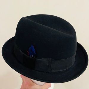 VTG Bonds Executive Group Wool Felt Fedora Bowler Hat w Orig Box